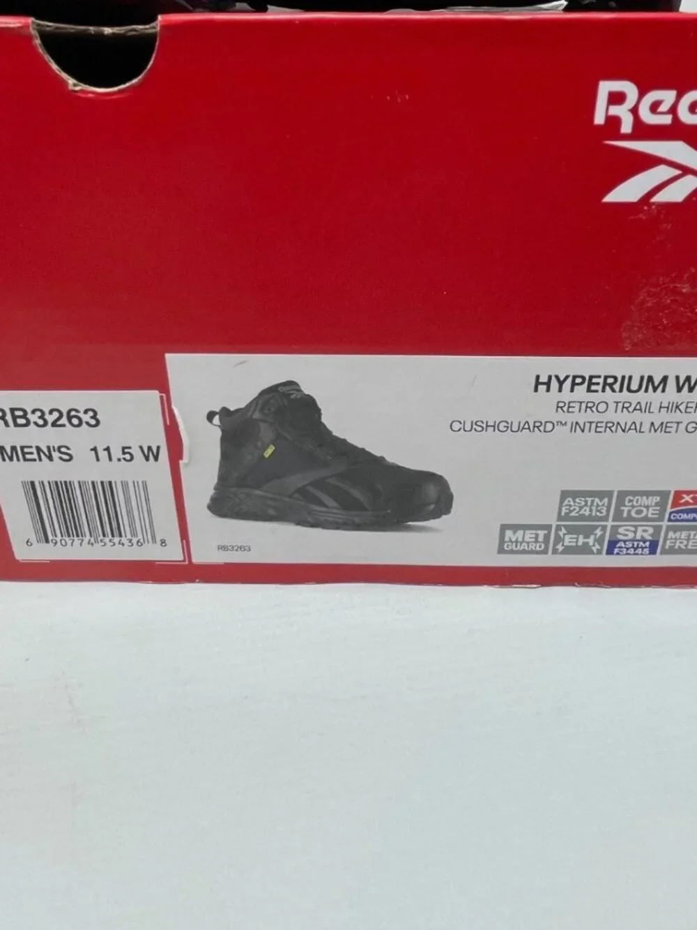 Reebok Hyperium Work Trail Hiker Boots RB3263 Men's 11.5 CushGuard NEW